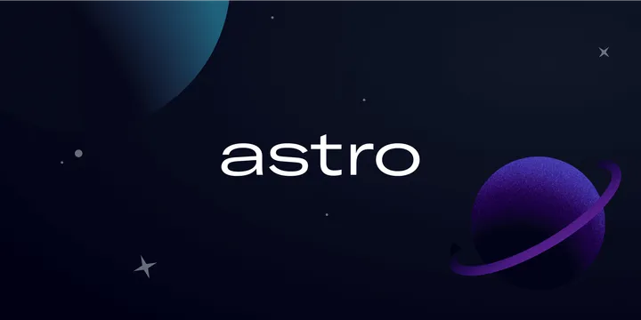 The word astro against an illustration of planets and stars.